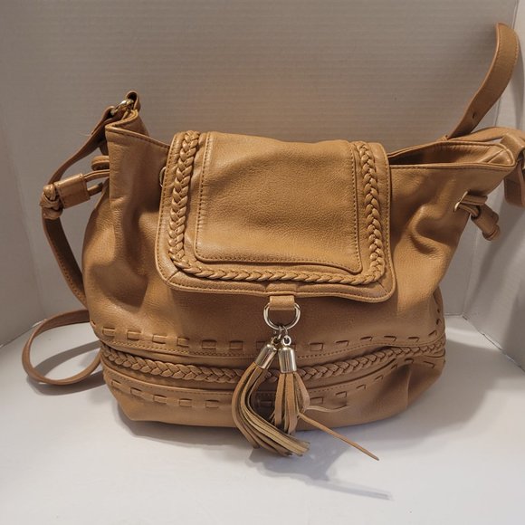 Just Fab Womens Shoulder Crossbody Handbag Faux - Picture 2 of 7